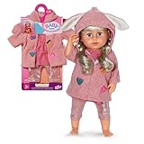BABY born Coat Set - Cosy doll outfit with bunny ears - Inclusive dress, leggings & coat - Fits all 43cm dolls - Premium doll accessory