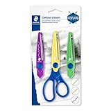 STAEDTLER 965-S BK-C Design Journey Craft Contour Scissors (Zig Zag, Waves & Deckle Edge)