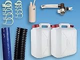 Pennine Motorhome Caravan Cold Water Starter Kit Campervan T4, T5 Plumbing Kit for Campervan Sink,Tap & Pump & 10L Water Containers Suit Smev 8005