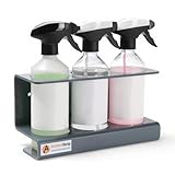 Amberquip Trigger Bottle Storage Holder. Suits Spray Bottles 70mm Dia. Wall/Van Racking Mount. Ideal for Valeting Trades. Grey PVC.