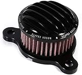 Motorcycle Air Filter Intake Filter System Kit for Sportster XL883 XL1200 2004-2015 (Black)