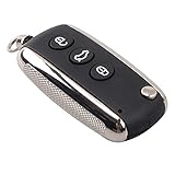 Automobile Locksmith 3 Button Remote Key Case Shell with Blank Blade for Bentley Continental GT Flying Spur remote key fob