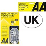 Lunero European Driving Kit 2025 – Eurolites Headlamp Beam Deflectors & Magnetic UK Stickers For Car Europe | UK Sticker for Car | Headlight Deflectors for Europe | France Driving Kit 2025