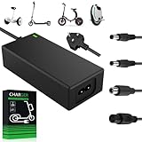 42V/2A Electric Scooter Charger, 4 Connectors, Compatible with 36V Hoverboard Battery, for Xiaomi M365/Pro 2, Drift Boards, Electric Scooters & Mobility Scooters, Unicycles