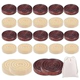 24 Pcs Draughts Board Game,Natural Wooden Draught Pieces Replacement With Drawstring Bag,Classic Backgammon Chess,Learning Checkers Drafts Stackable for Adults Kids Boardgames Travel Camping Games