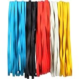 AOUOU Rubber Bands 50 Pcs Large 200mm 5 Colors Big Garbage Can Rubber Bands Elastic for Office Supplies File Folders Box Books Gifts Notebook