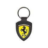 Ferrari Scuderia, Leather Shield Keyring Fob, 2018 Season F1, Officially Licensed Merchandise