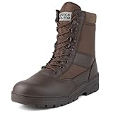 Savage Island Brown Army Leather Combat Patrol Boots Cadets Military Work Security (9 UK)