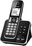 Panasonic KX-TGD320 Cordless Home Phone with Nuisance Call Blocker and Digital Answering Machine - Black & Silver
