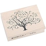 Inkadinkado Mounted Rubber Stamp 2.25-inch x 3-inch, Flourished Fall Tree
