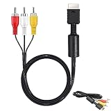 OrcoW 6Ft AV Cable for PS1 PS2 PS3, AV to RCA Cable Composite lead Audio HD Video TV Cord Compatible with PS 1/2/3（1.8M/6Ft ）