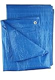 3m x 3m blue waterproof tarpaulin/builders tarp/garden dry cover up/weatherproof camping ground sheet/indoor dust cover