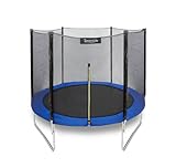 SereneLife Trampoline, 8ft / 10ft / 12 ft with Enclosure, KidsOutdoor, for Toddlers, Teens and Adults, Strong Big Safety Net, ASTM Approved