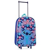 Disney Stitch Suitcase - Foldable Trolley Bag 39 x 27cm 10.5 litres 2 Wheels Extendable Handle - Wheeled Bag