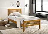 Sareer Furniture Sandhurst 3ft Single Oak Bed - Solid Wood Frame,Sturdy, Stylish & Durable