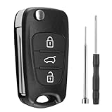 LINGXIYA Hyundai Key Fob Replacement,3 Buttons Key Cover for Hyundai I20/I30/I35/Ix20 & Kia Ceed/Soul/Sportage Car Keys,Kia Key Case Accessories With Pin Removal Tool