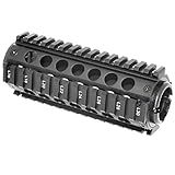 Airsoft Parts APS CNC 155mm RIS Handguard 4-Sides Rail System For M4 M16 AEG