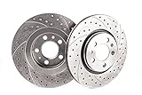 front ventilated sport brake discs compatible with HONDA FR-V BE MINIVAN 2004 2005 2006 2007 2008 2009-0827GT diameter 282mm holes 5