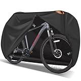 Zettum Bike Cover for 1 Bikes - Stationary Bike Covers for Outside Storage Waterproof Outdoor & Heavy Duty, 600D PU Coating Bicycle Covers for 1 Bike Mountain Bikes, Road Bike, Beach Cruiser Bike
