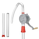Trintion Oil Barrel Pump 120cm 200 Liter Hand Crank Oil Barrel Pump Manual Rotary Fuel Transfer for Diesel Aluminum Alloy Rotary Oil Barrel Drum Pump for Petrol Diesel Fuel Garage