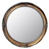 Funerom Vintage 31 cm Decorative Wall Mirror Hanging Mirror Round Antique Gold