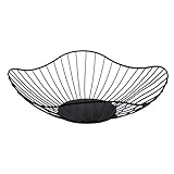Hniuyun Black Fruit Bowl, Metal Wire Fruit Basket for Fruit and Vegetable Storage, Minimalism Fruit Holder Stand for Kitchen Counter, Home Decor, Table Centerpiece