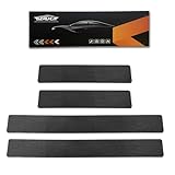 GZRUICA Door Sill Plate Protectors for Car - Universal Door Entry Guards Sill Scuff Cover Panel Step Protector, Welcome Pedal Protector Cover, Carbon Fiber, 4pcs/Set
