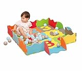 M.Y Interlocking Foam Play Mats with 40 Ball Pit Balls - Thick Multi Colour Soft EVA Baby Floor Tiles Puzzle Mat
