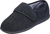 Cosyfeet Richie - Charcoal - 10-3H - Extra Wide Men's Slippers
