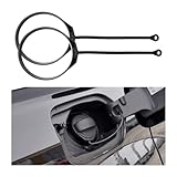 JNNJ 2 Pieces Car Fuel Tank Cap Line, Rubber Fuel Tank Cap Retaining Strap, Car Fuel Tank Cap Line Quick Install Wire, Tanks Caps Tether Spare Parts, Replacement Rope And Ring for Most Vehicles