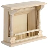 Toyvian Miniature Unpainted Wooden Fireplace Scale Dollhouse Accessory Unfinished Furniture for Cozy Home Decor Play Scenes and Creativity