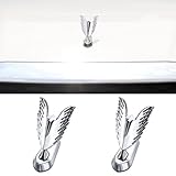 Zbosrma for Jaguar 3D Emblem Car Logo Front Vehicle Hood Ornament Car Cover Chrome Eagle Badge for XF XJ XE XK XKR XFL XJS E Car Accessories (Silver)