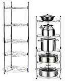 Walgreen Luebel® 5 Tier Kitchen Pots And Pans Storage Rack Large Pots & Pans Corner Rack Holder