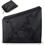 Exercise Bike Cover for Peloton Stationary Bike Upright Indoor Cycling Protective Cover Dustproof Waterproof Sunshine-Proof Out Door Bike Cover Black