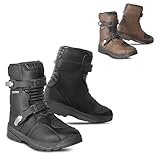 MAXIMO-MOTO Short Ankle Motorbike Boots for Men (Black, Medium, 7), Waterproof Motorcycle Boots for Men, Motorbike Shoes with Fastening Locks & Velcro Closure, Motocross Boots with Anti Skid Sole