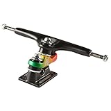 Gullwing Sidewinder II 10.0 Black/Rasta Skateboard Trucks (Set Of 2) by Gullwing Trucks
