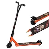 Stunt Scooter, Street Trick Scooter with 100mm PU Wheels ABEC-9 Bearings, Beginner Level Kick Scooters for Kids Teens, Freestyle Stunt Scooters Ages 6+ (Orange)