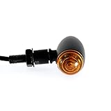 Motorcycle Turn Signals Light Metal Amber Bulb Indicator Lamp with Orange Lens for Harley Choppers and Cruisers for for Suzuki 2 Pcs