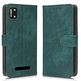LMFULM® Case for Acer Cloud Mobile Stratus C7 (4.3 Inch) PU Leather Case Magnetic Phone Protective Cover with Stand Holster Anti-Theft Brush Wallet Retro Scrub Green