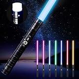 Dueling Metal Hilt 7 Colors Changeable FX Lightsaber, 3 Sound Fonts Black Series Light for Real Heavy Dueling for Star Wars Cosplay Party, Birthday Gift (77cm)