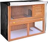 Rabbit Hutch Cover 48 Inch Waterproof Windproof Waterproof Thermal Rabbit Cage Cover for Outdoor Guinea Pig Cages Pens and Cages