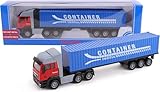 Toyland® 28cm Toy Lorry & Trailer - Model Toys & Vehicles – Assorted Designs (Container Lorry)