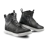 SHIMA REBEL 2.0 Motorbike Boots for Men Ventilated Leather Shoes Summer Suede Motorcycle Short Ankle Protector Urban Bike Casual Classic Riding Motor Boot (Mens, Vent Grey, 48)