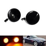 RZG 2x Black Smoked Lens Side Indicator Amber LED Marker Repeater Light For 1990-2014 MX-5 MK I II III Roadster NA NB NC