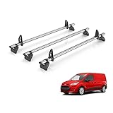 Rhino Roof Rack for Ford Transit Connect 2013-2023 [Only Suitable for Long (L2) Wheel Base Models] 3 Roof Bars + Loadstops - TA3FL/KLS2