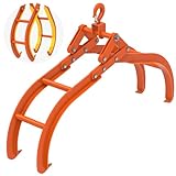 Insaga Timber Claw Hook, 81cm Wood Log Lifting Tong Heavy Duty Grapple Timber Claw Non-Slip Lumber Skidding Tong 4-Claw Logging Grabber Large Capacity Loaded Dragging, Carrying and Rolling Tool