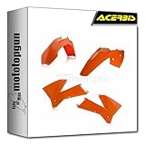 acerbis 0008193.010 plastic kit orange compatible with ktm exc 125 2005 2006 2007 mototopgun