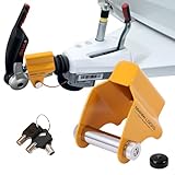 NiwNiw Heavy Duty Caravan Hitch Lock - High Security Anti-Theft Lock for ALKO AKS1300/2004/3004 & AK130/160, Trailer Coupling Protection with Reinforced Steel