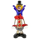 Glass Of Venice Murano Glass Clown With Accordion