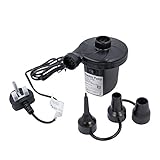 Milestone Camping Electric Air Pump High Power with 3 Nozzles/British Brand & Safety Certificates/Airbeds Inflatable Mattresses Paddling Pools Balls / 3 Nozzles